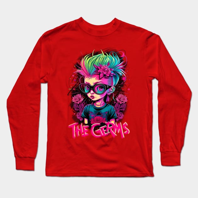 Punk Girl - The Germs Long Sleeve T-Shirt by VACO SONGOLAS